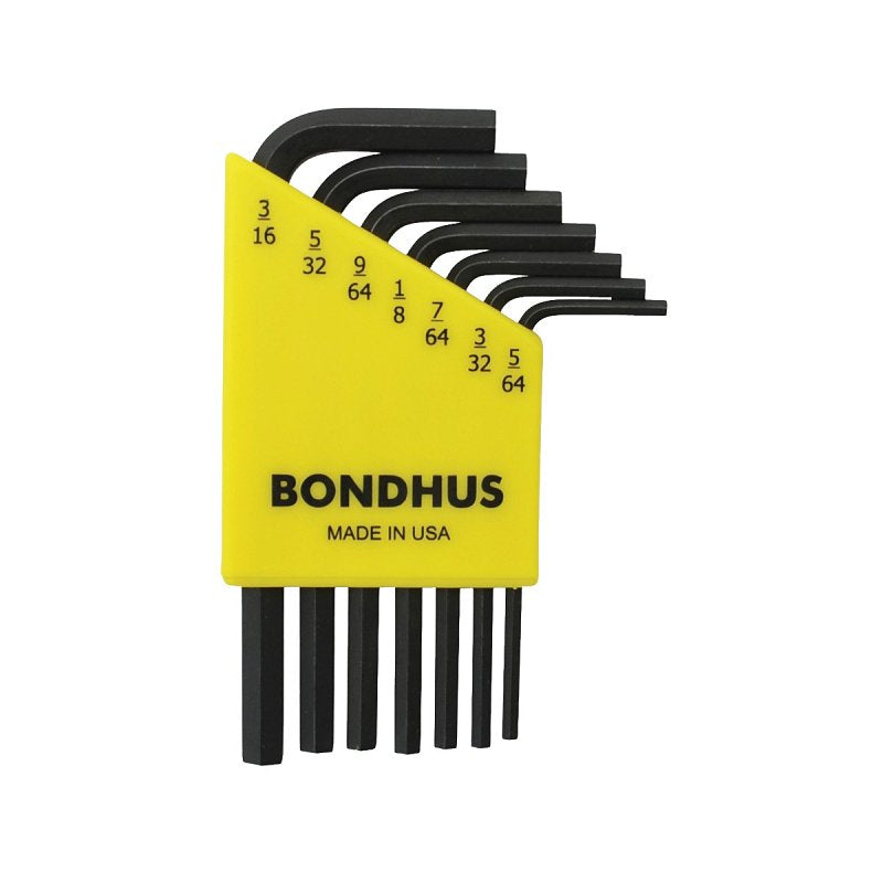 BONDHUS CORPORATION HEX L-KEY SET SHRT 5/64-3/16IN