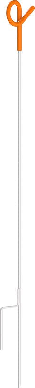 GALLAGHER POWER FENCE, Gallagher G64219 Standard Pigtail Post, 42 in H, Plastic/Steel, Orange/White HARDWARE & FARM SUPPLIES GALLAGHER POWER FENCE,