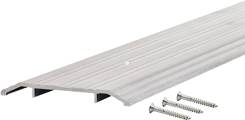 M-D M-D TH015 Series 68338 Threshold, 72 in L, 5 in W, Flat Profile, Aluminum, Silver, Yes