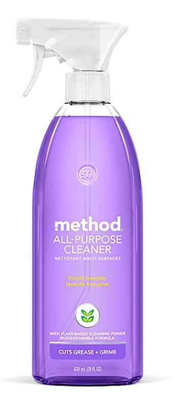 METHOD method 00005 Cleaner, 28 oz Aerosol Can, Liquid, French Lavender, Clear CLEANING & JANITORIAL SUPPLIES METHOD