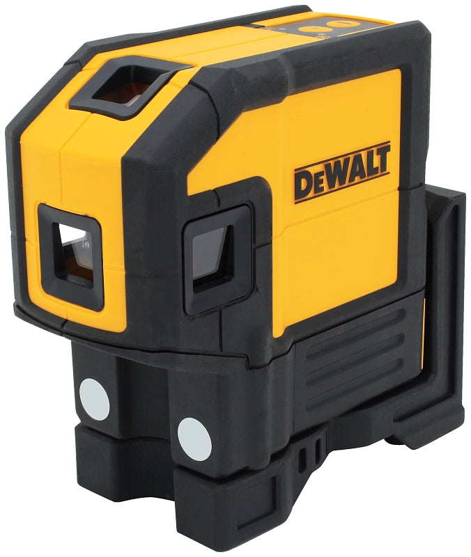 BLACK & DECKER DEWALT DW0851 Laser Level, 165 ft, +/-1/8 in at 100 ft Accuracy, 5-Dot, Red Laser
