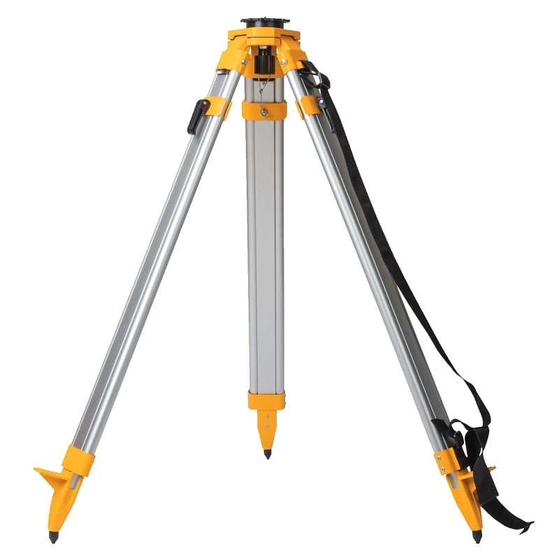BLACK & DECKER DEWALT DW0737 Construction Tripod, 38 in Min H, 60 in Max H, 5/8 x 11 in Mounting, Aluminum