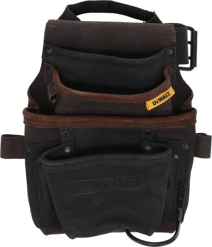 DEWALT DEWALT DWST550115 Tool Pouch and Belt, 12-Pocket, Leather, 2-1/4 in W, 13-3/4 in H, 55-3/4 in D