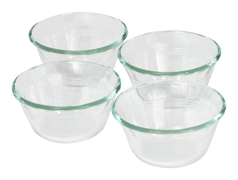 PYREX CUSTARD CUP SET GLASS CLR 6OZ