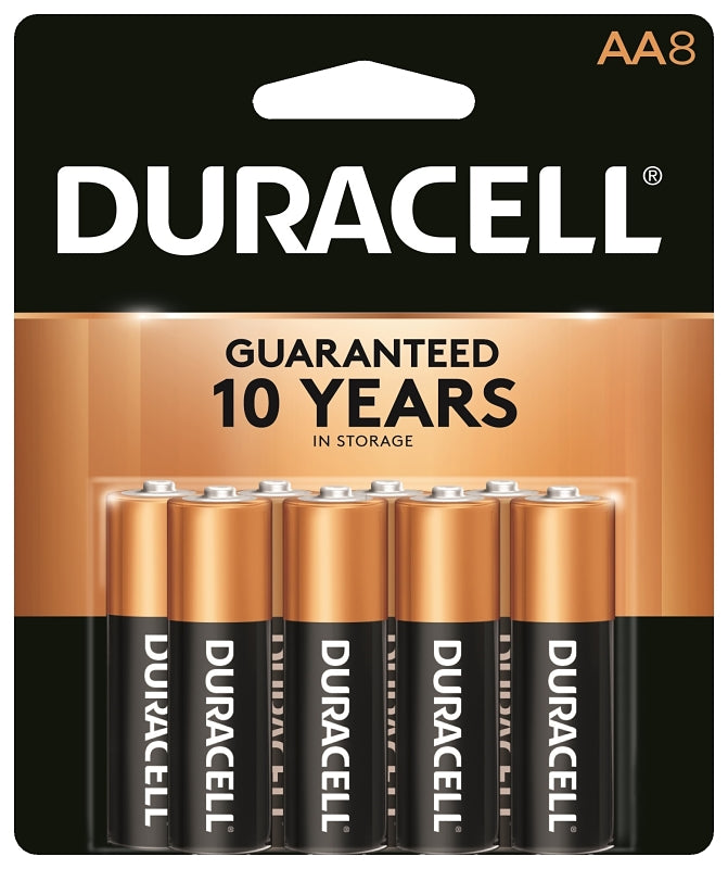 DURACELL Duracell COPPERTOP Series MN15B8ZTSS Battery, 1.5 V Battery, AA Battery, Alkaline, Manganese Dioxide ELECTRICAL DURACELL