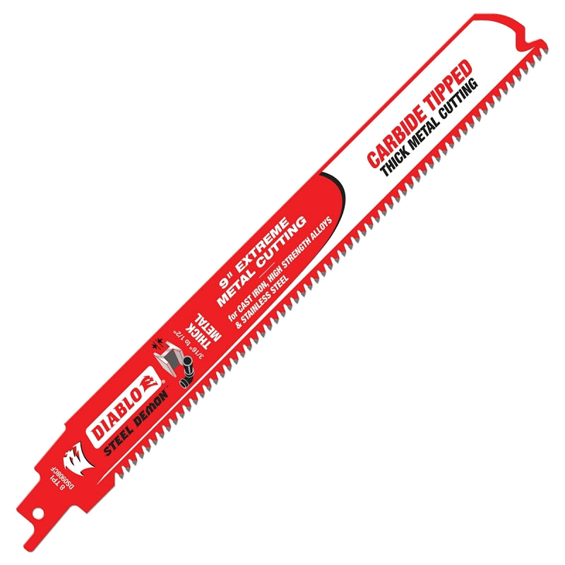 DIABLO Diablo DS0908CF Series Reciprocating Saw Blade, Applicable Materials: Cast Iron, Metal, Stainless Steel, 1 in W, 9 in L TOOLS DIABLO