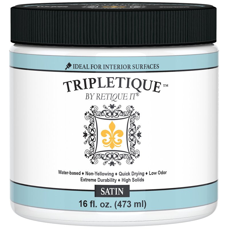 DECOART LLC Retique It Tripletique RQ-TPLQ16S-R10 Interior Top Coat, Satin, 16 oz