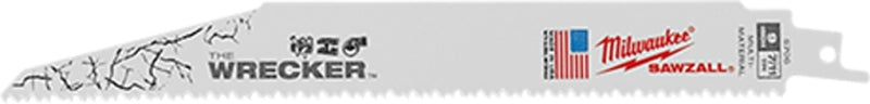 MILWAUKEE Milwaukee The WRECKER 48-01-2706 Reciprocating Saw Blade, 1 in W, 9 in L, 7/11 TPI, HSS Cutting Edge