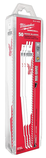 MILWAUKEE Milwaukee SAWZALL 48-01-6036 Reciprocating Saw Blade, 3/4 in W, 9 in L, 5 TPI, Bi-Metal Cutting Edge TOOLS MILWAUKEE