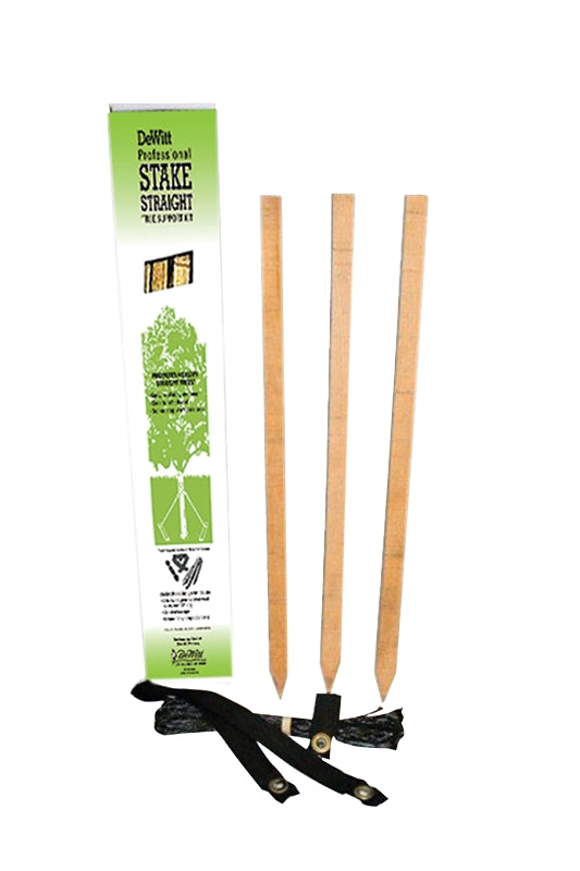DEWITT DeWitt PSS Tree Stakes Kit, 32 in L, Hardwood LAWN & GARDEN DEWITT
