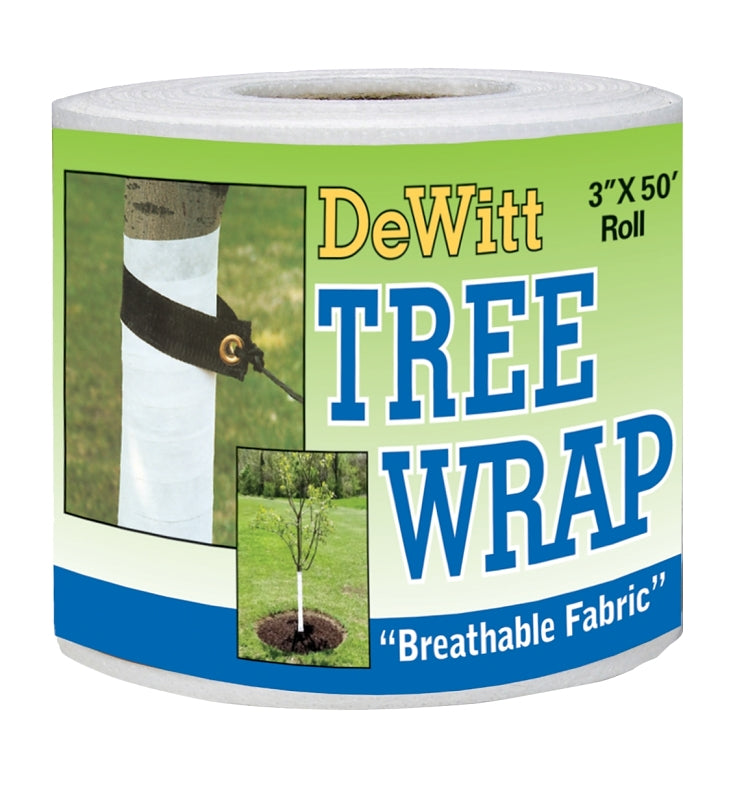 DEWITT DeWitt TW3W Tree Wrap, 50 ft L, 3 in W, Polypropylene