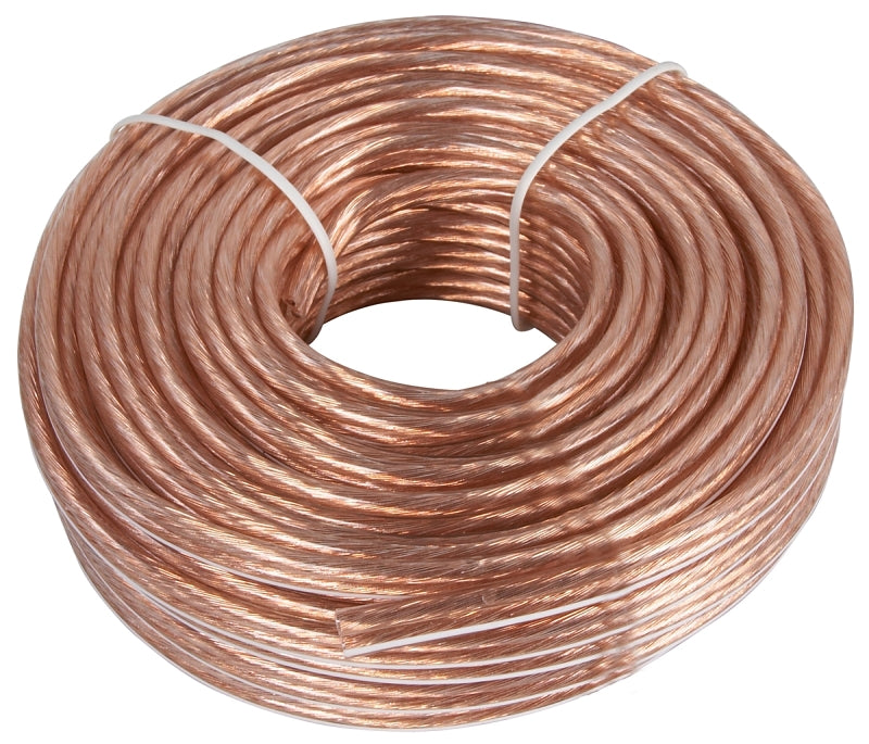 ZENITH Zenith AS105018C Speaker Wire, 18 AWG Wire, PVC Sheath, Clear Sheath, 50 ft L
