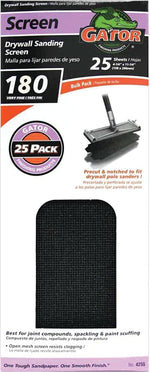 GATOR Gator SilicaCut 3301 Sanding Screen, 11-1/4 in L, 4-1/4 in W, 180 Grit, Fine, Silicon Carbide Abrasive, 1-Sheet PAINT GATOR