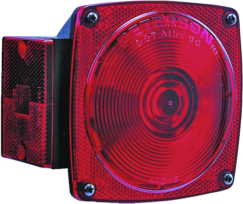 PETERSON MFG PM V440L Tail Light, Incandescent Lamp, Red/White Lamp