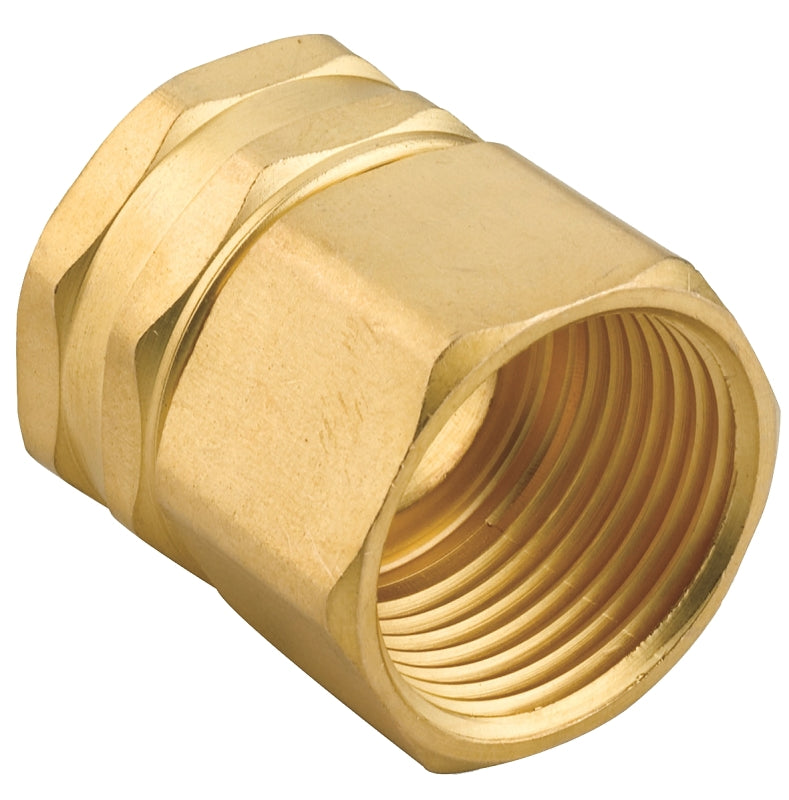 GILMOUR MFG Gilmour 805574-1001 Hose Adapter, 1/2 x 3/4 in, FNPT x FNH, Brass, For: Garden Hose