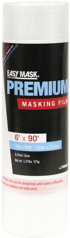 TRIMACO Trimaco 47290 Masking Film, 90 ft L, 72 in W, 1/2 mil Thick