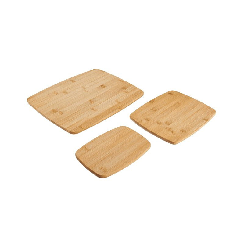 LIFETIME BRANDS Farberware 5070344 Cutting Board Set, 1/4 in Thick, Bamboo, Brown, Natural