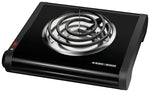 BLACK & DECKER Black+Decker SB1001B Buffet Range, 5-1/2 in Dia Burner, 100 W, 1-Burner, Knob Control, 2-Control, Metal, Black