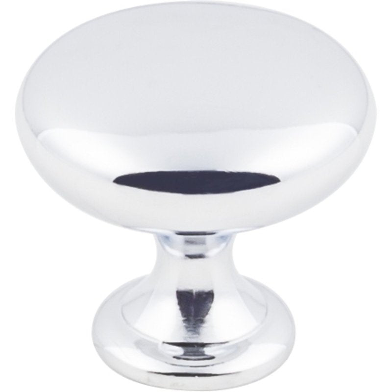 HARDWARE RESOURCES KasaWare K778PC-4 Cabinet Knob, 1-1/8 in Projection, 1-3/16 in Dia, Zinc, Polished Chrome, 4/PK