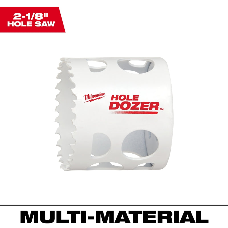 MILWAUKEE Milwaukee 49-56-9626 Hole Saw, 2-1/8 in Dia, 1-5/8 in D Cutting, 1/2-20 Arbor, 4, 5 TPI, Bi-Metal Cutting Edge