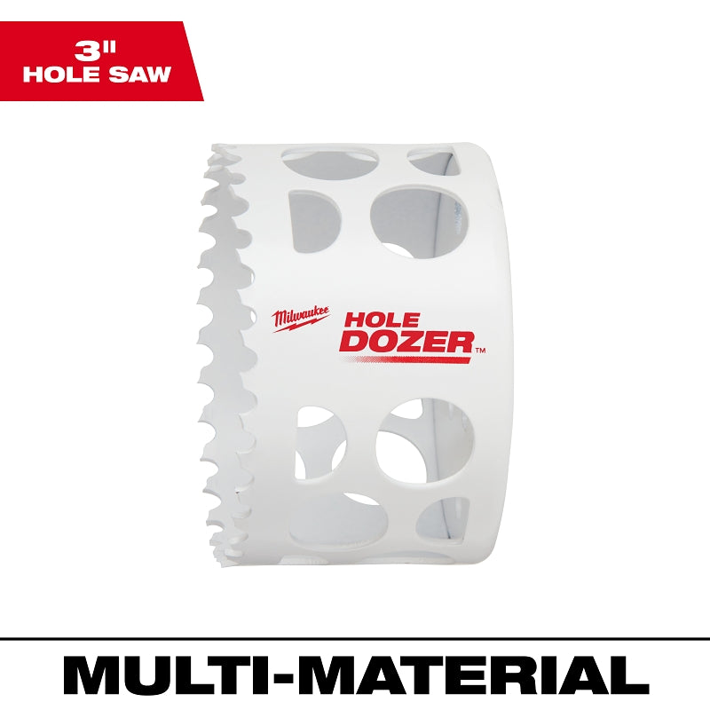 MILWAUKEE Milwaukee 49-56-9637 Hole Saw, 3 in Dia, 1-5/8 in D Cutting, 1/2-20 Arbor, 4, 5 TPI, Bi-Metal Cutting Edge TOOLS MILWAUKEE