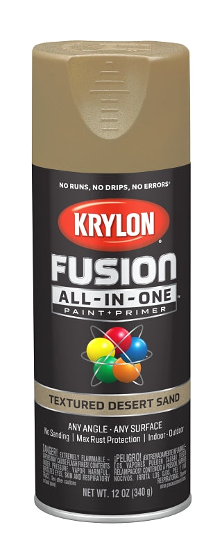 KRYLON Krylon K02781007 Spray Paint, Textured, Desert Sand, 12 oz, Can