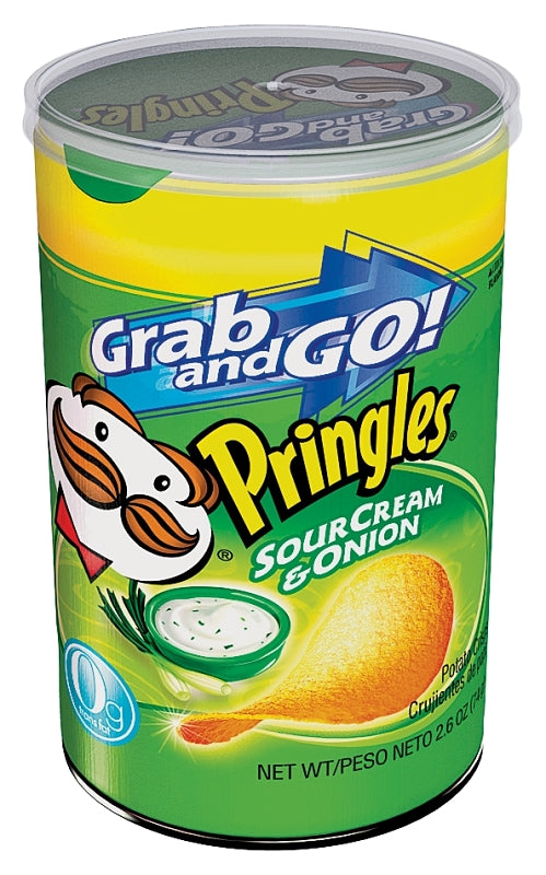 PRINGLES Pringles 84560 Potato Chips, Onion, Sour Cream Flavor, 2.5 oz Can