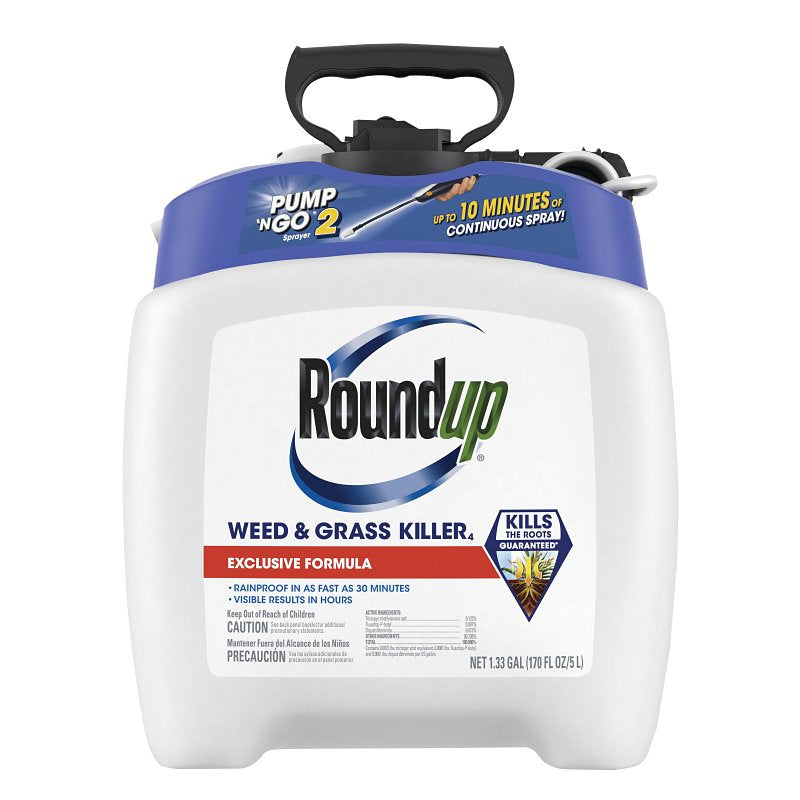 ROUNDUP Roundup 5375304 Weed and Grass Killer, Liquid, 1.33 gal