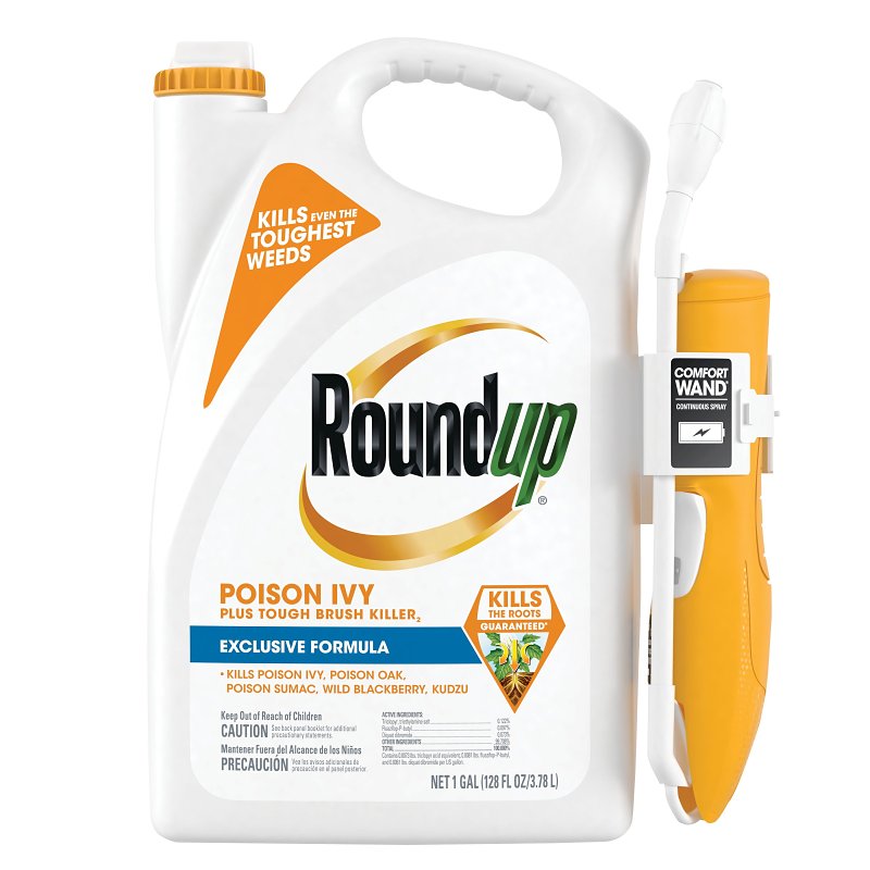 ROUNDUP Roundup Poison Ivy Plus 5378404 Ready-to-Use Brush Killer with Trigger, Liquid, Clear, 1 gal Bottle