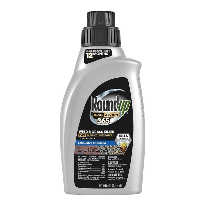 ROUNDUP Roundup 5378106 Concentrated Weed and Grass Killer, Liquid, 32 oz Bottle