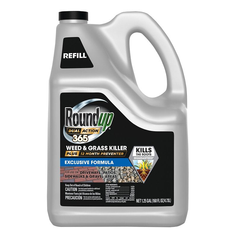 ROUNDUP Roundup 5377204 Weed and Grass Killer, Liquid, 1.25 gal Bottle
