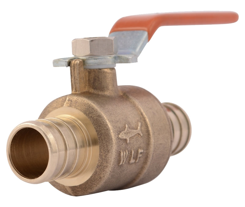 SHARKBITE SharkBite 22462LFA Ball Valve, 3/4 in Connection, Barb x Barb, 200 psi Pressure, DZR Brass Body PLUMBING, HEATING & VENTILATION SHARKBITE