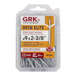 GRK FASTENERS GRK Fasteners Deck Elite Series 10923 Hidden Deck Screw, 2-3/8 in L, Coarse Thread, Trim Head, Star Drive, Steel, Chrome