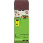 GATOR Gator Red Resin 7020 Sanding Belt, 3 in W, 21 in L, 80, 120, 150 Grit, Aluminum Oxide Abrasive TOOLS GATOR