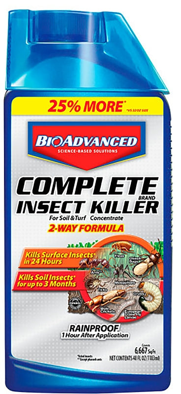 BIOADVANCED BioAdvanced 700270B Insect Killer, Liquid, Spray Application, Outdoor, 40 oz