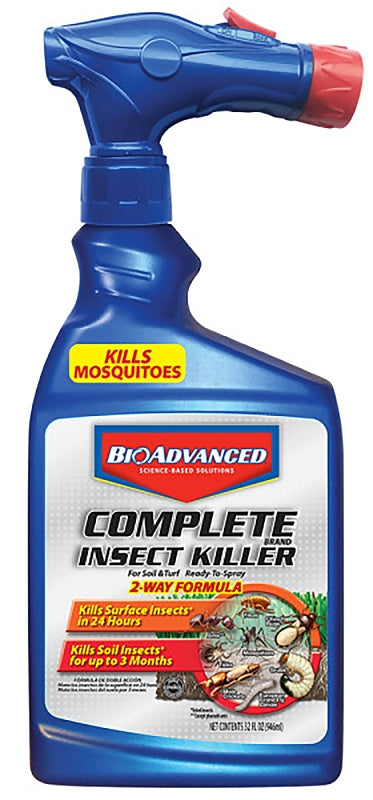 BIOADVANCED BioAdvanced 700280B Insect Killer, Liquid, Spray Application, Outdoor, 32 oz Sprayer