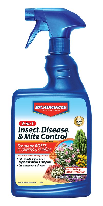BIOADVANCED BioAdvanced 701290B Insect Disease and Mite Control, Liquid, Spray Application, 24 oz Can