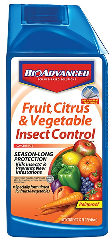 BIOADVANCED BioAdvanced 701520A Insect Killer, Liquid, 32 oz Bottle LAWN & GARDEN BIOADVANCED
