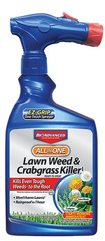 BIOADVANCED BioAdvanced 704080A Weed and Crabgrass Killer, Liquid, Black/Brown, 32 oz