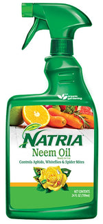 NATRIA Natria 706250A Neem Oil, Liquid, Spray Application, Indoor, Outdoor, 24 oz Can LAWN & GARDEN NATRIA