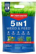 BIOADVANCED BioAdvanced 704860L Weed and Feed Fertilizer, 9.6 lb Bag, 22-0-4 N-P-K Ratio