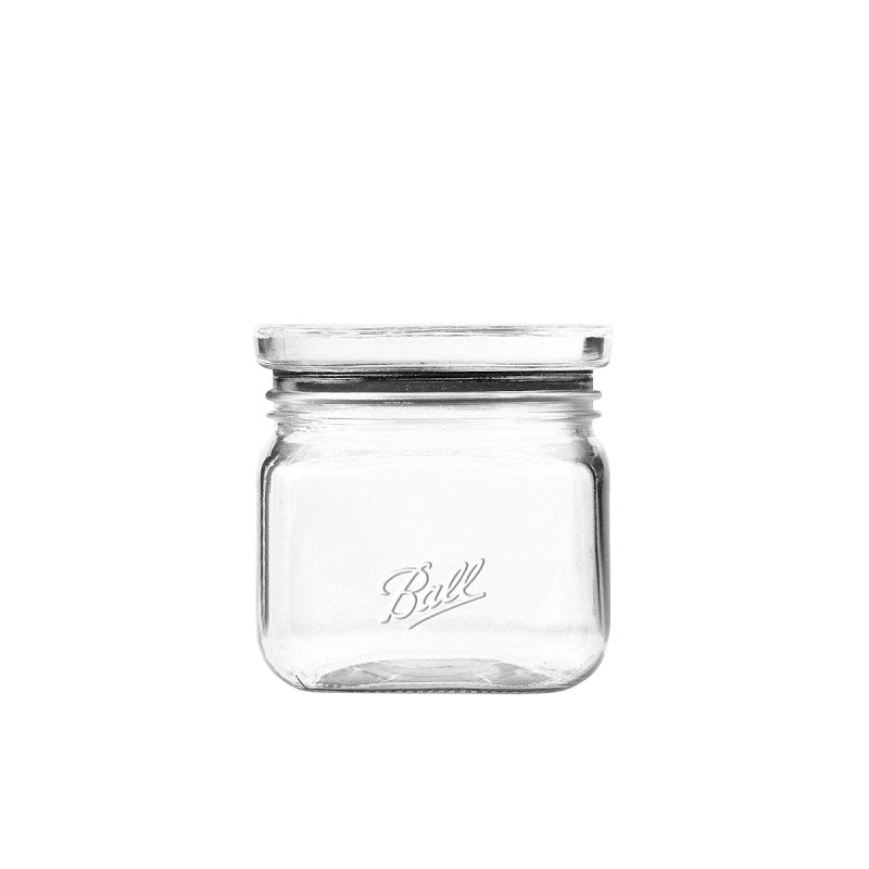BALL Ball 2133569 Stack and Store Jar, 4 Cup, Glass, 4.8 in L, 4.8 in W, 4.8 in H