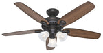 HUNTER Hunter 53238 Ceiling Fan, 5049 cfm Air, 5-Blade, Brazilian Cherry/Harvest Mahogany Blade, 52 in Sweep, Fiberboard Blade