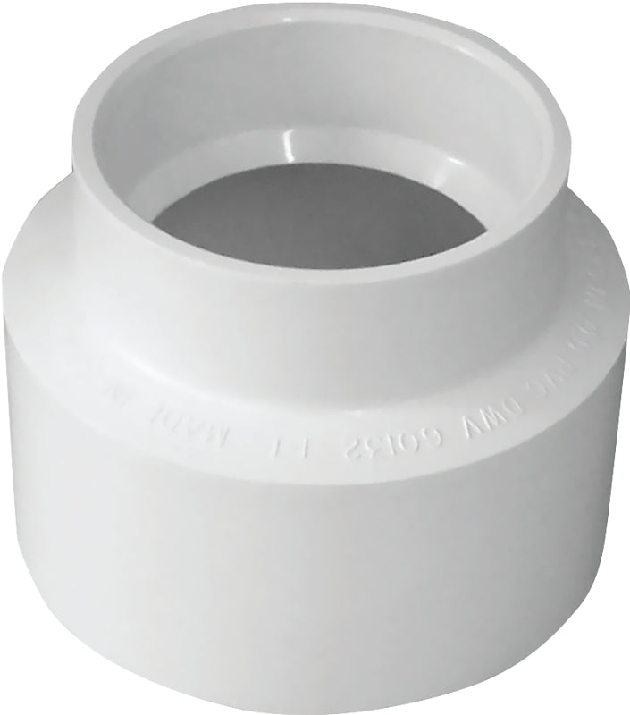 IPEX USA LLC-CANPLAS Canplas 414227BC Adapter Coupling, 6 x 4 in, Hub, PVC, White