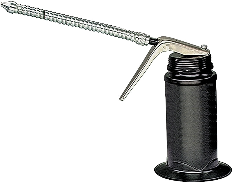 LUBRIMATIC LubriMatic 50-516 Pistol Pump Oiler, 6 oz, 5-1/4 in H, Flexible Spout, Steel, Epoxy-Coated AUTOMOTIVE LUBRIMATIC