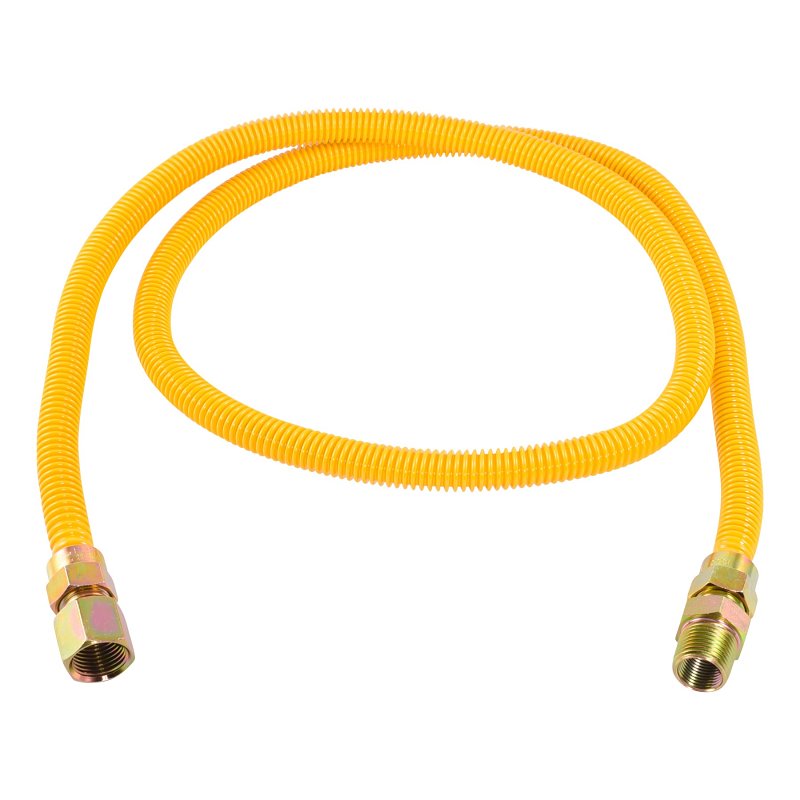 CASH ACME Eastman EZ-20 Series 20YE515060B Gas Connector, 1/2 in, FIP x MIP, 304 Stainless Steel, Epoxy-Coated, 60 in L