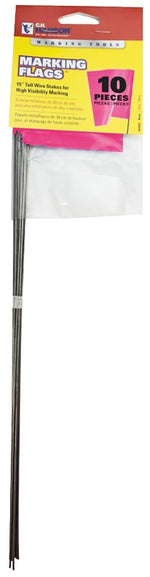 CH HANSON CH Hanson 15066 Stake Flag, Pink, 2-1/2 in W Flag, 3-1/2 in H Flag, 15 in OAH, PVC Flag TOOLS CH HANSON
