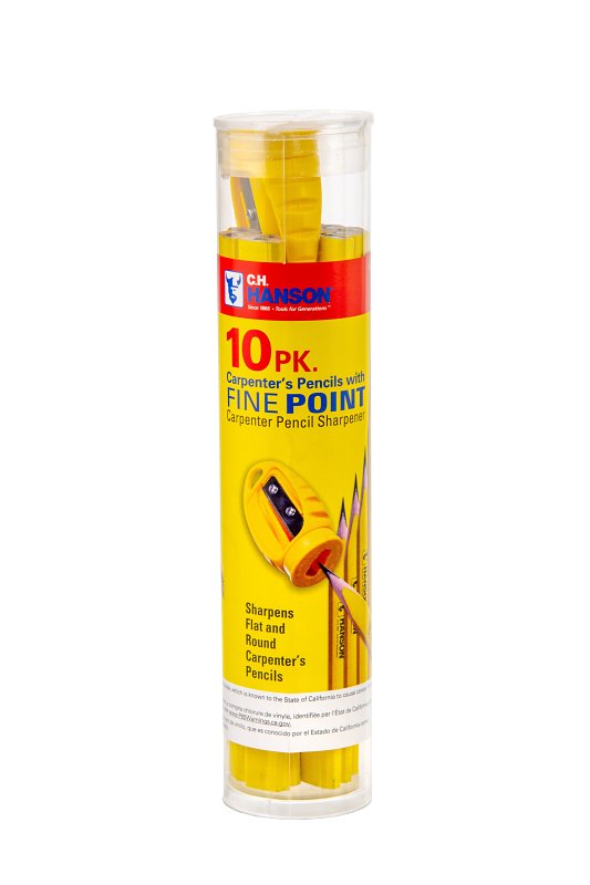 CH HANSON CH Hanson 10214 Carpenter Pencil, Yellow, 8.63 in L TOOLS CH HANSON