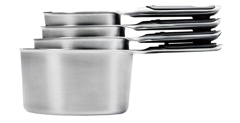 OXO INTERNATIONAL Good Grips 11132000 Measuring Cup Set, Stainless Steel, Black