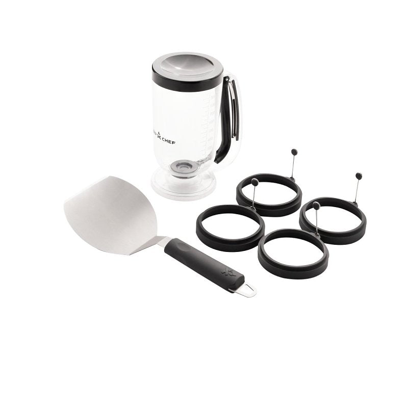 CAMP CHEF Camp Chef BFSET6 Breakfast Kit, Stainless Steel Blade, Soft-Touch Handle